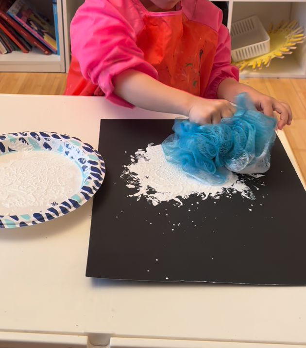 Bunny Sponge Painting
