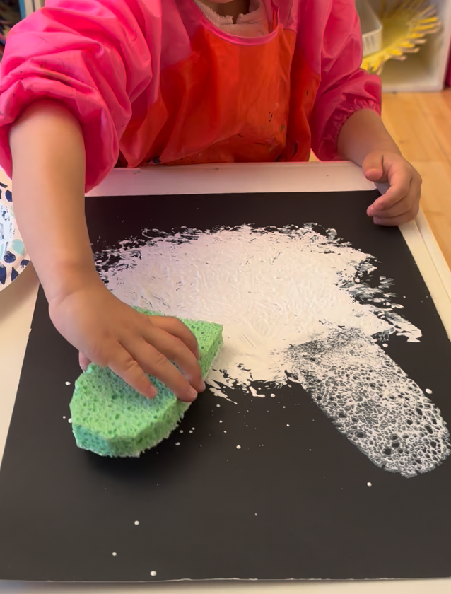 Bunny Sponge Painting