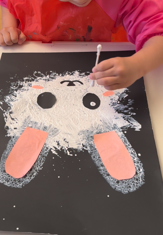 Bunny Sponge Painting