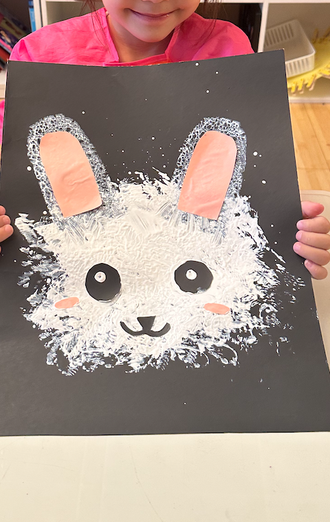 Bunny Sponge Painting