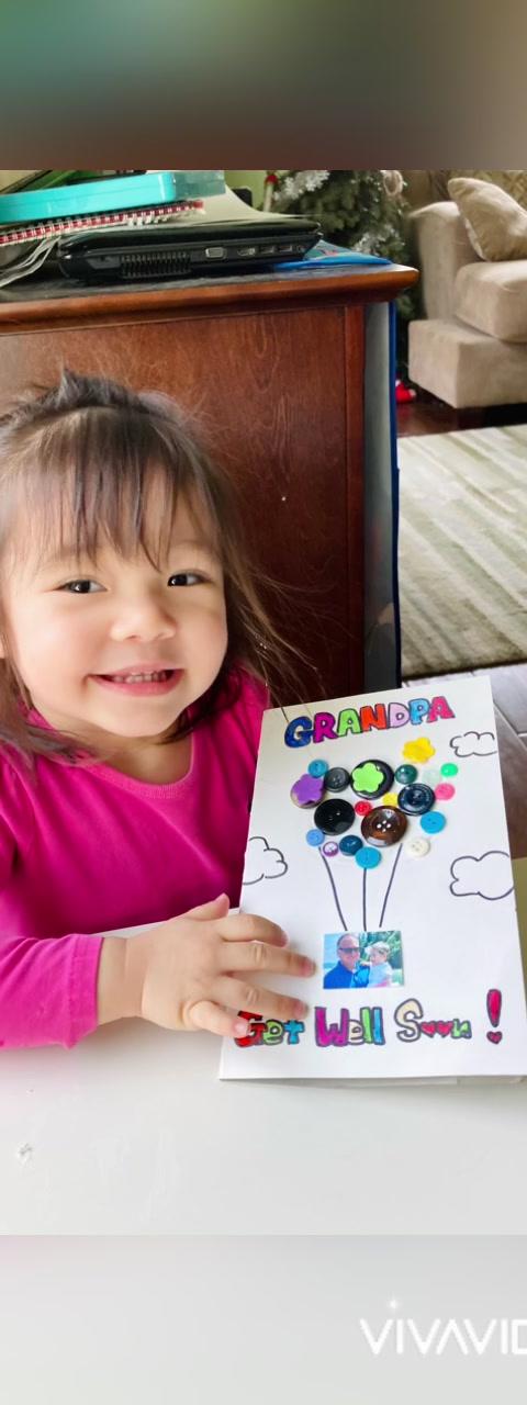 Button Balloon Get Well Card