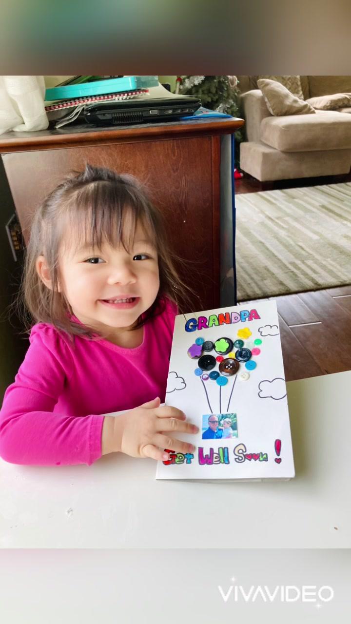 Button Balloon Get Well Card