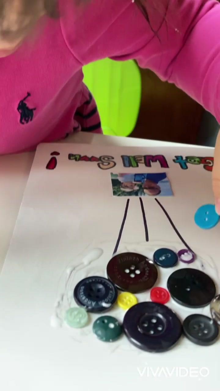 Button Balloon Get Well Card