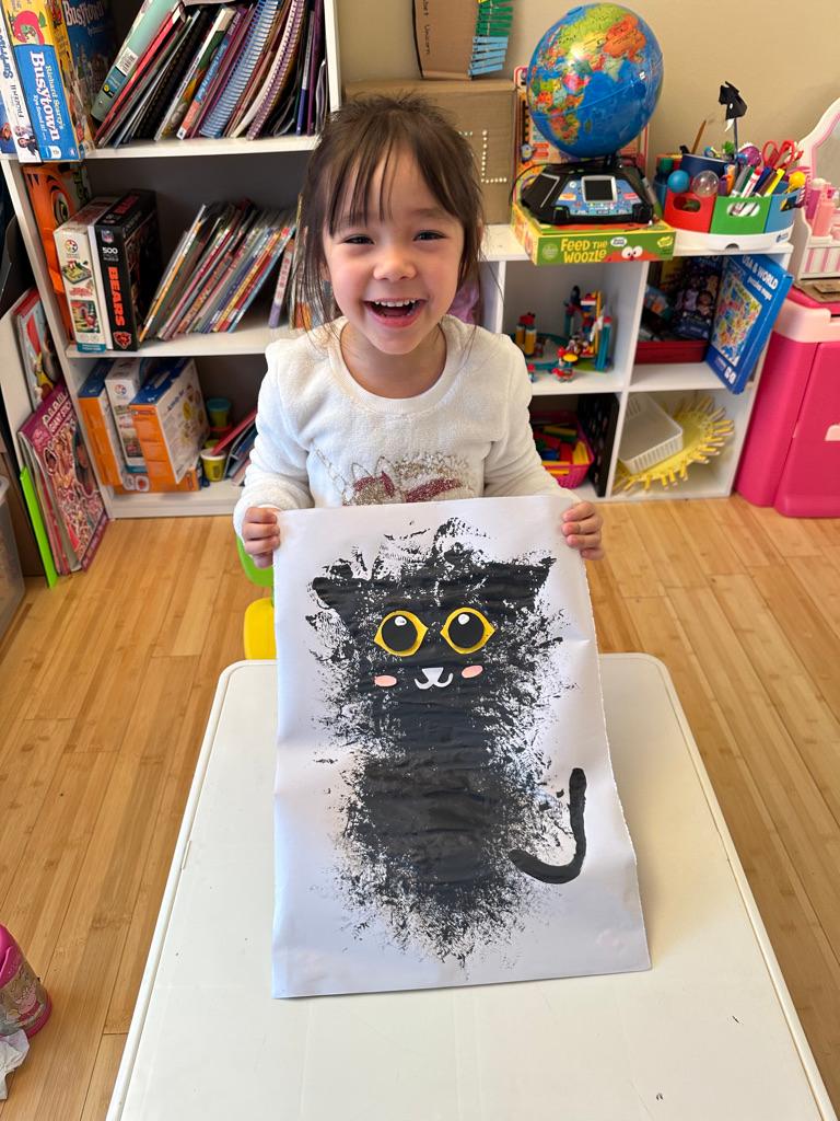 Cat Sponge Painting