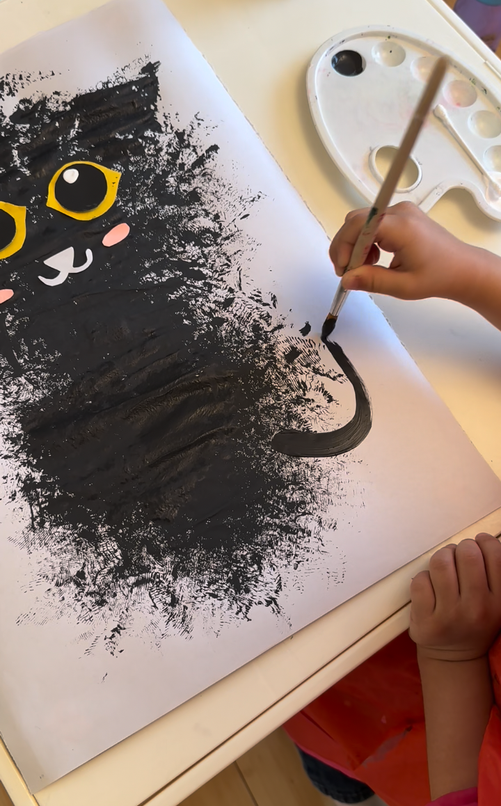 Cat Sponge Painting