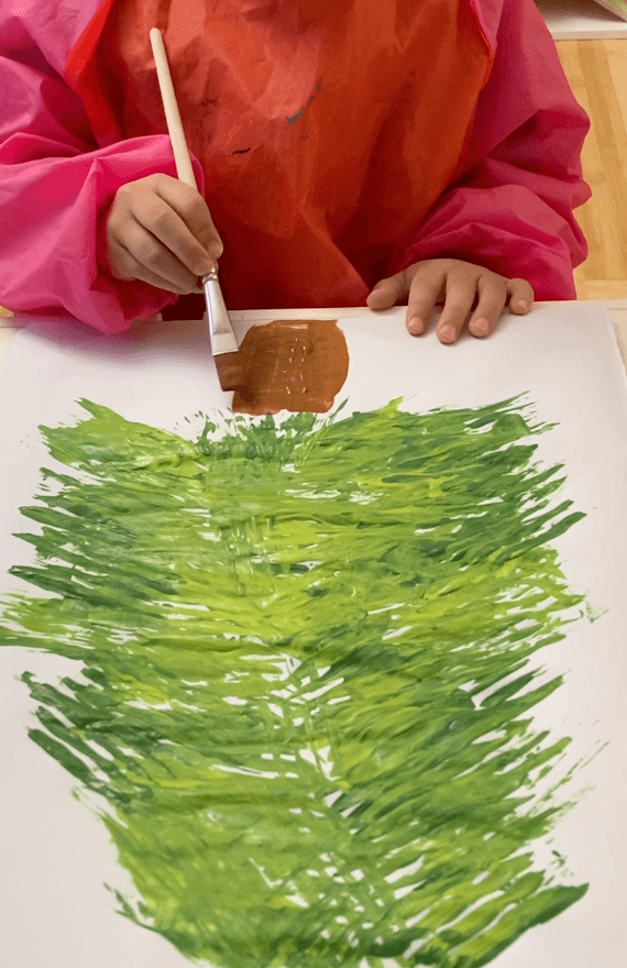 Fork Painted Christmas Tree