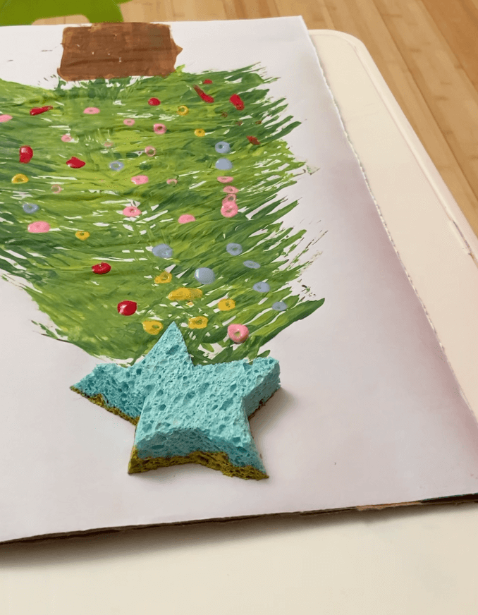 Fork Painted Christmas Tree