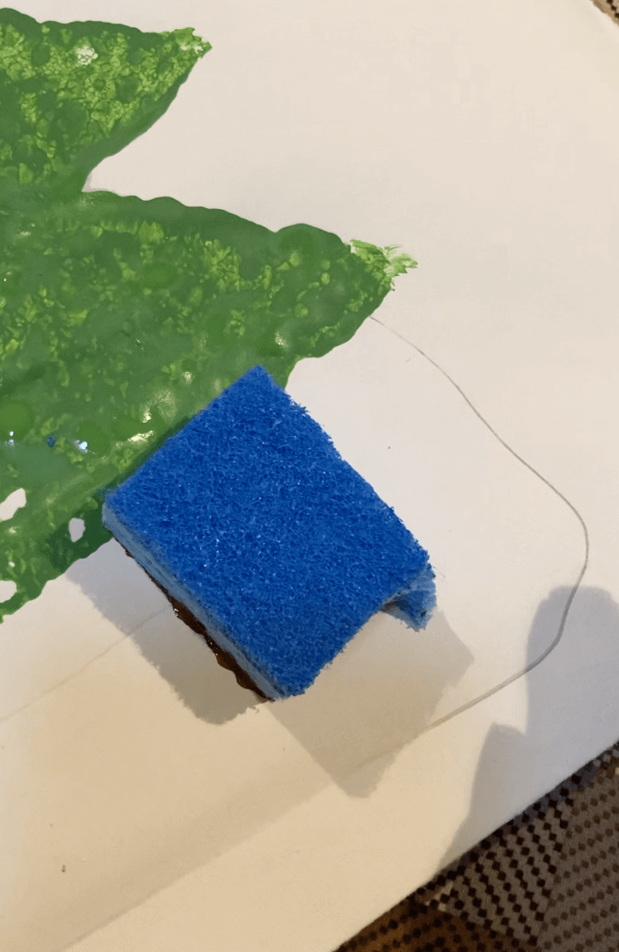 Sponge Stamp Christmas Tree