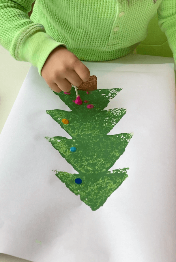 Sponge Stamp Christmas Tree