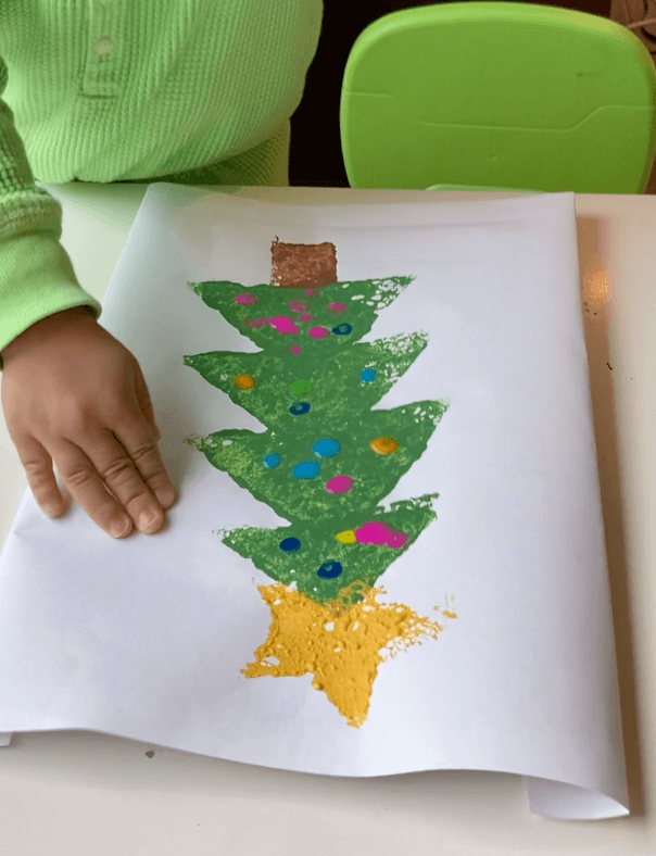Sponge Stamp Christmas Tree