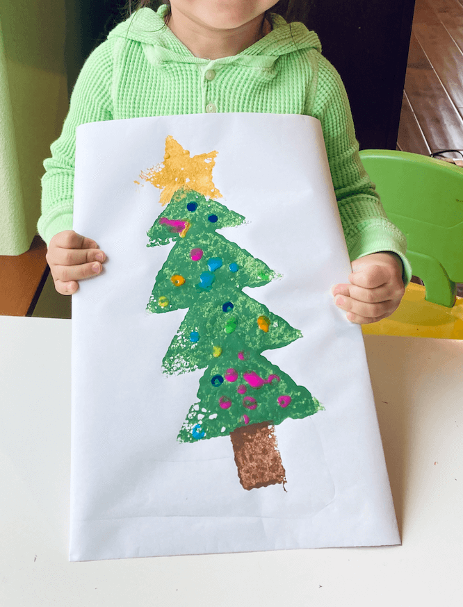 Sponge Stamp Christmas Tree
