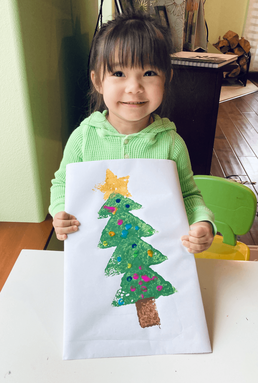 Sponge Stamp Christmas Tree