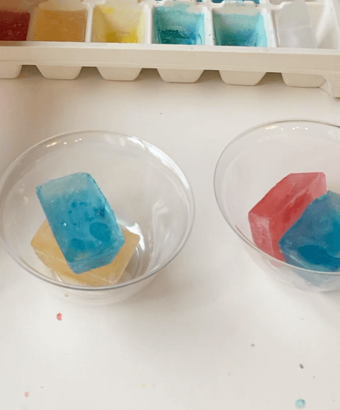 Color Mixing Ice Cubes