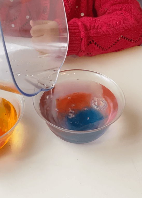 Color Mixing Ice Cubes