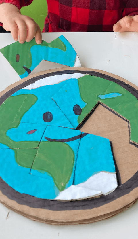 Earth Cardboard Puzzle