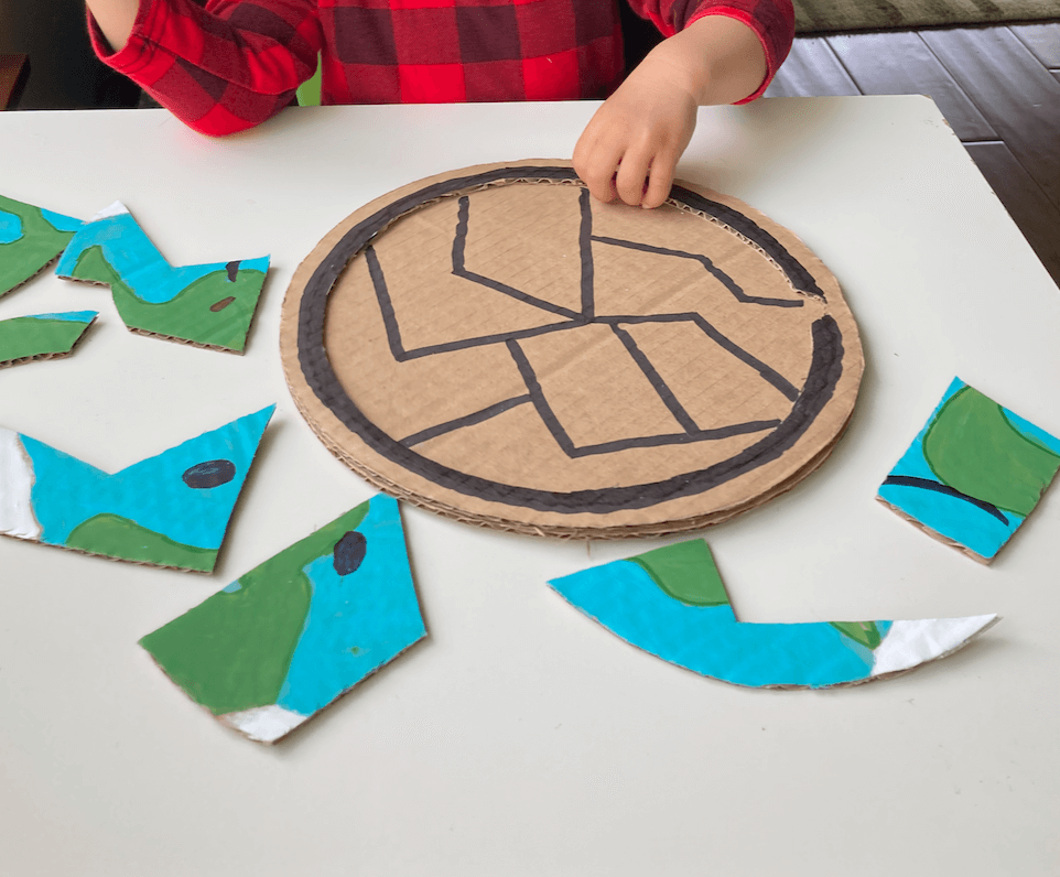 Earth Cardboard Puzzle