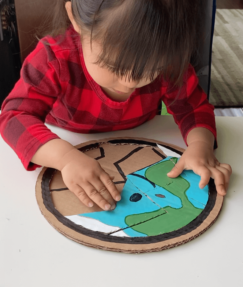 Earth Cardboard Puzzle