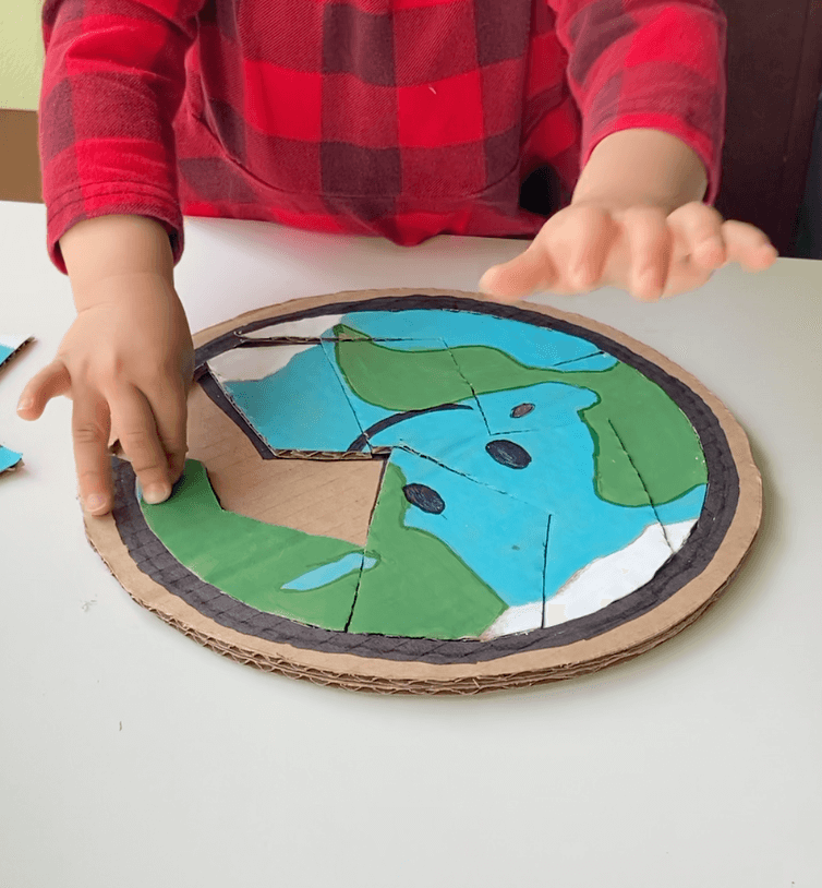 Earth Cardboard Puzzle