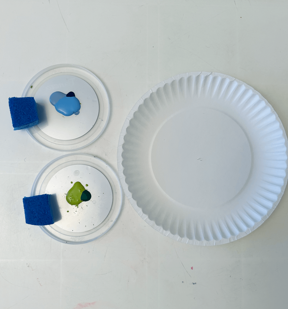 Sponge Painted Earth Plate