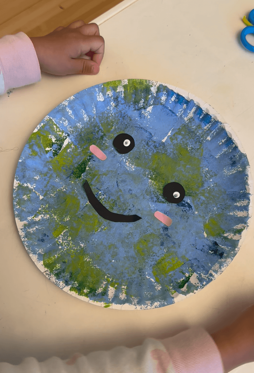 Sponge Painted Earth Plate