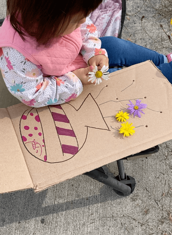 Cardboard Flower Vase Nature Craft