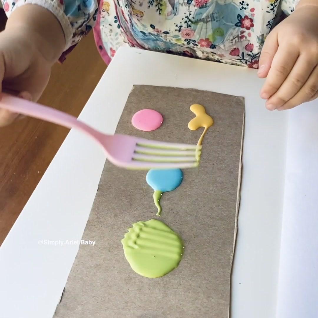 Fork Painted Hedgehog Craft