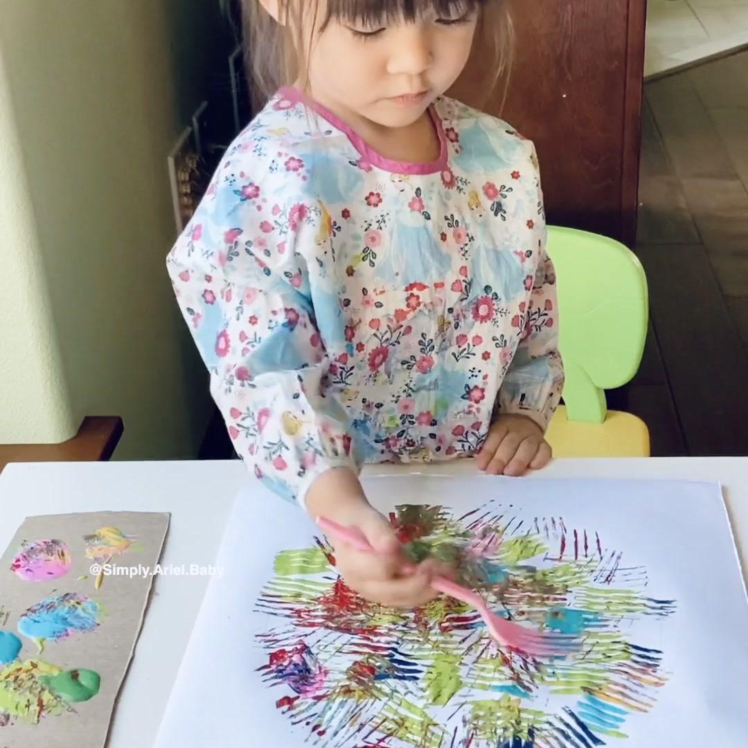 Fork Painted Hedgehog Craft