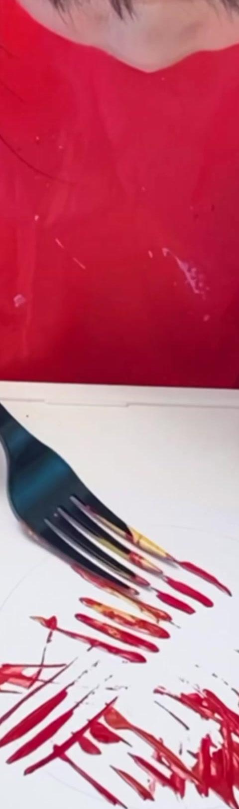 Fork Painted Lion Craft