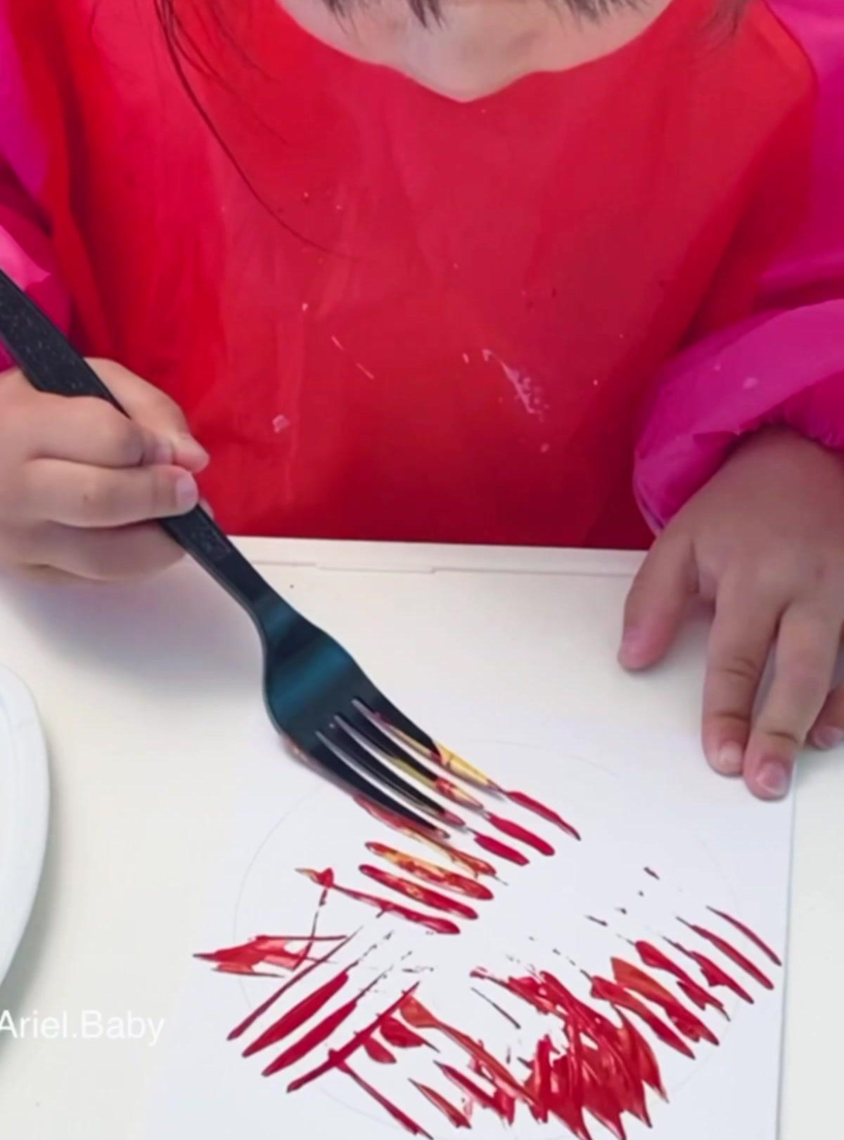 Fork Painted Lion Craft