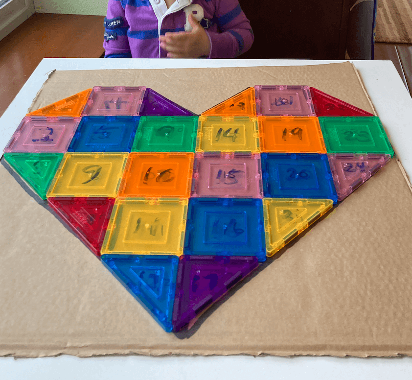 Heart Magnetic Tile Puzzle