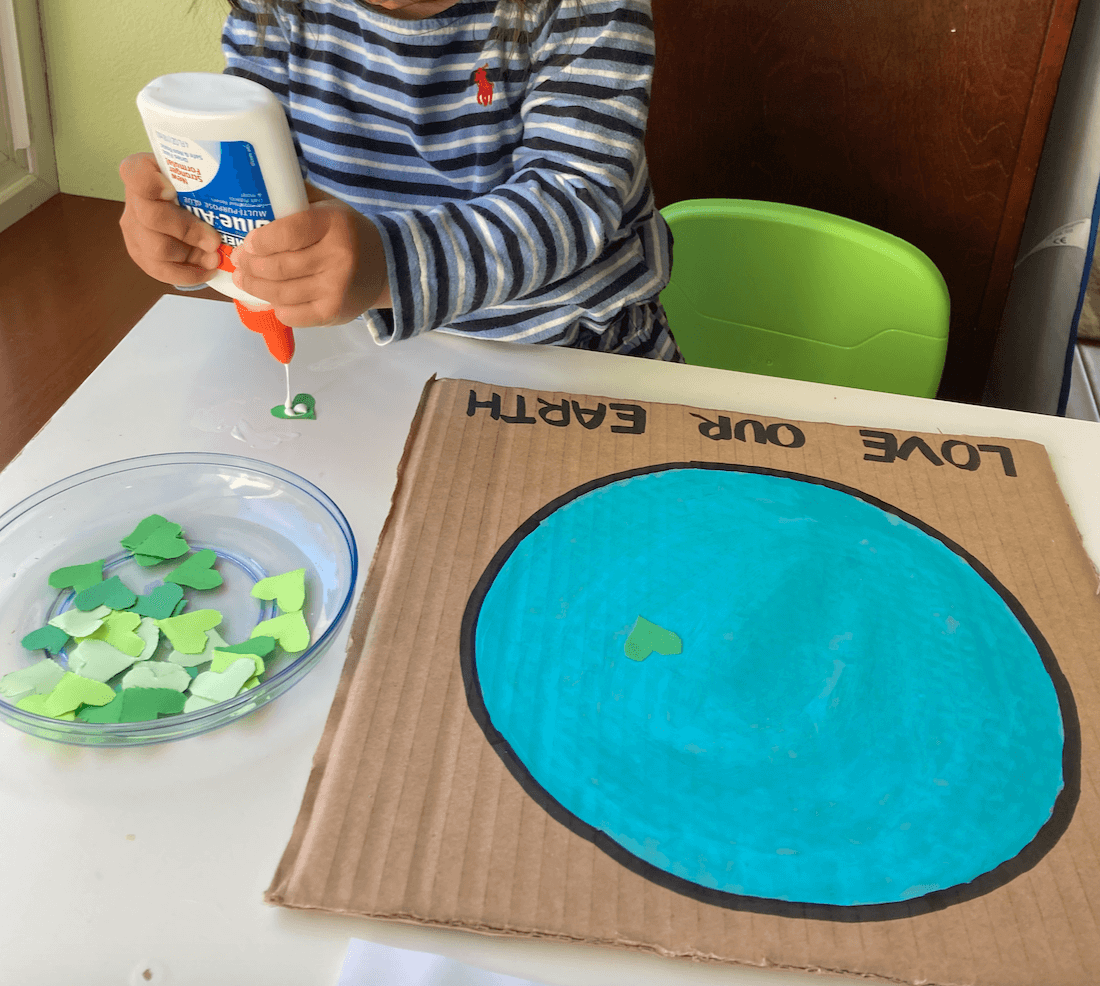 Heart Earth Cardboard Craft