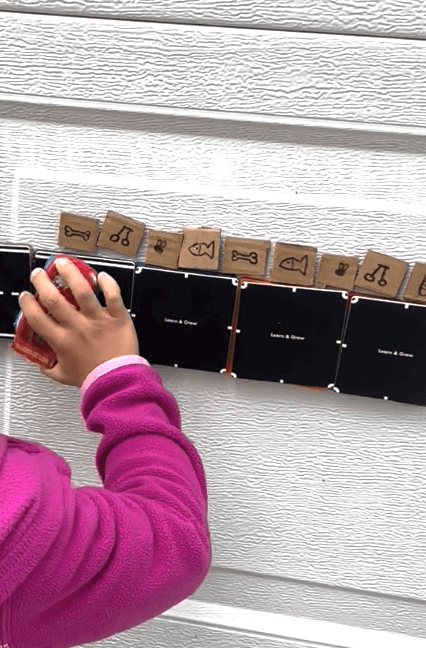 Magnetic Road Animal Food Match