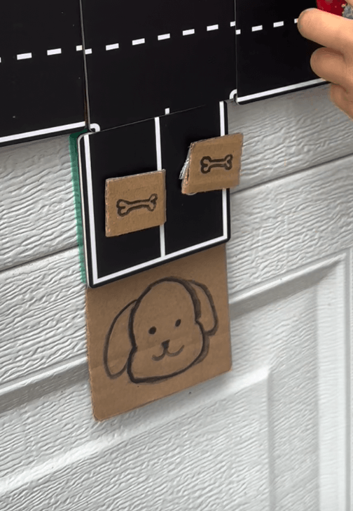 Magnetic Road Animal Food Match