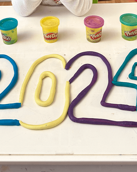 New Year Playdough Maze
