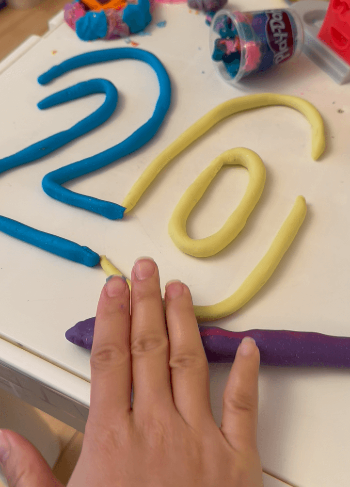 New Year Playdough Maze