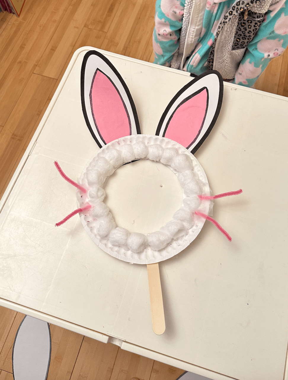 Cotton Ball Bunny Mask