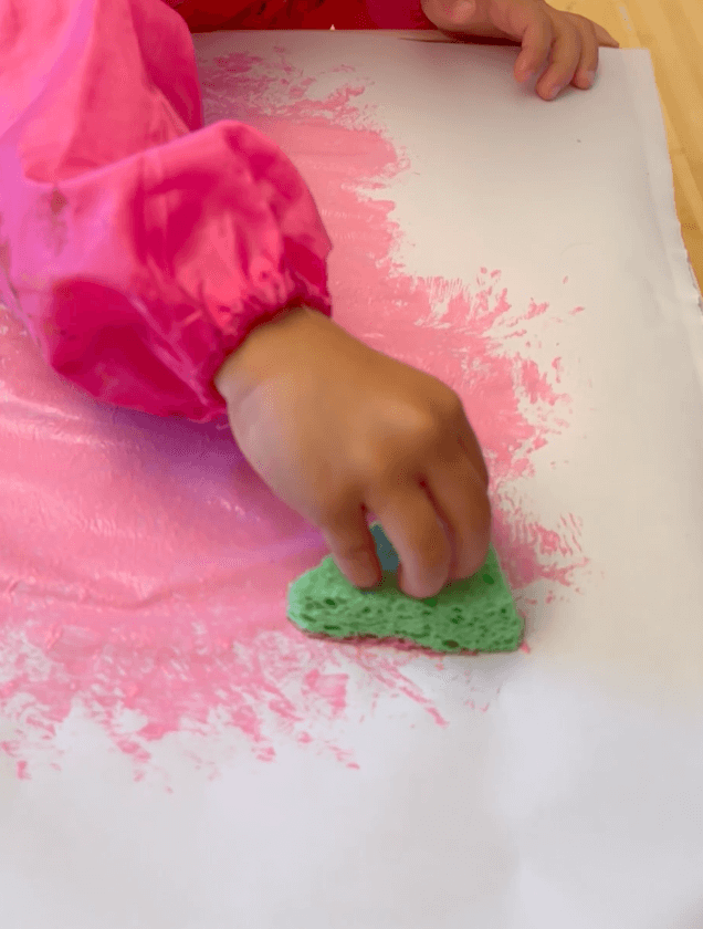 Piggy Sponge Painting