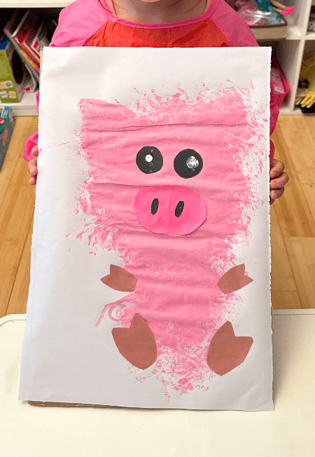 Piggy Sponge Painting