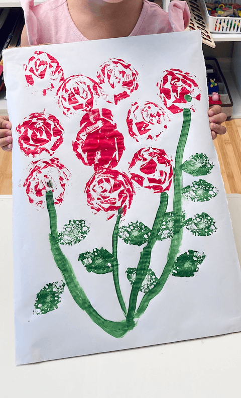 Plastic Bag Rose Painting