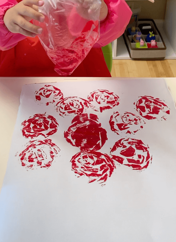 Plastic Bag Rose Painting