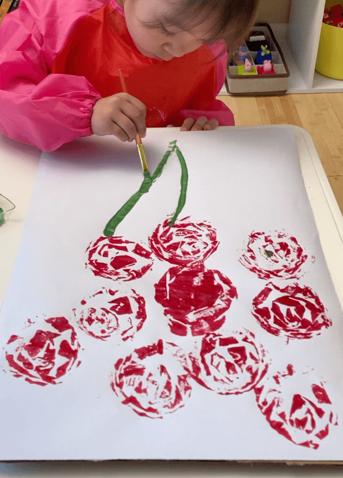 Plastic Bag Rose Painting