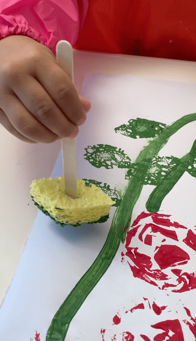 Plastic Bag Rose Painting