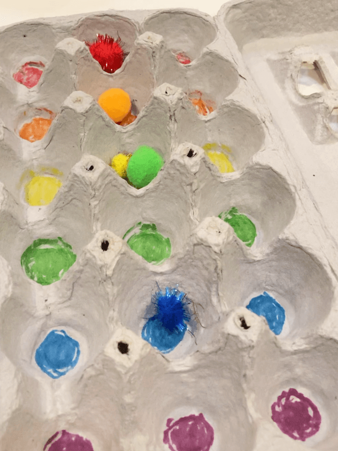 Egg Carton Pom-Pom Sort
