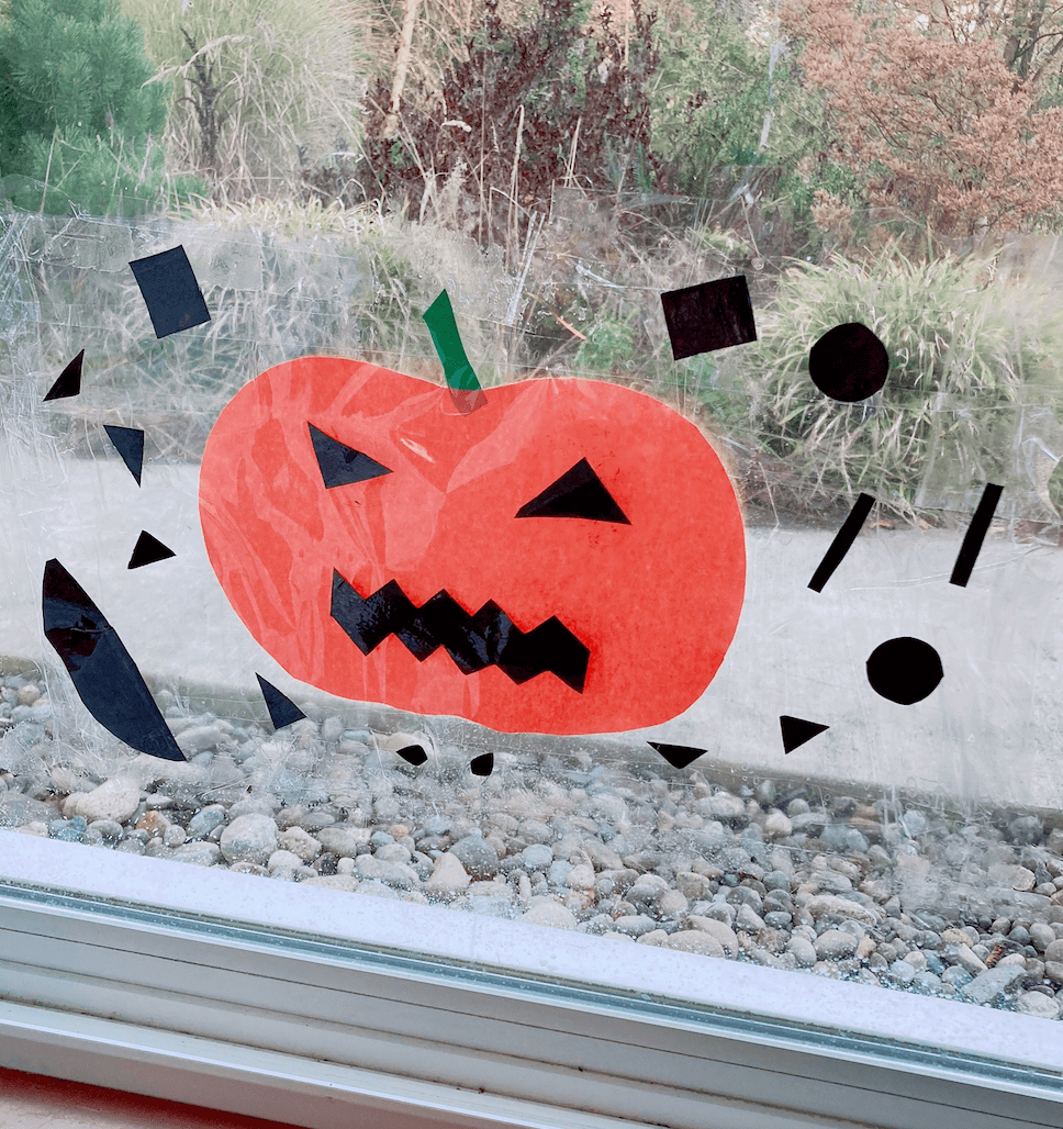 Window Pumpkin Sticky Decor