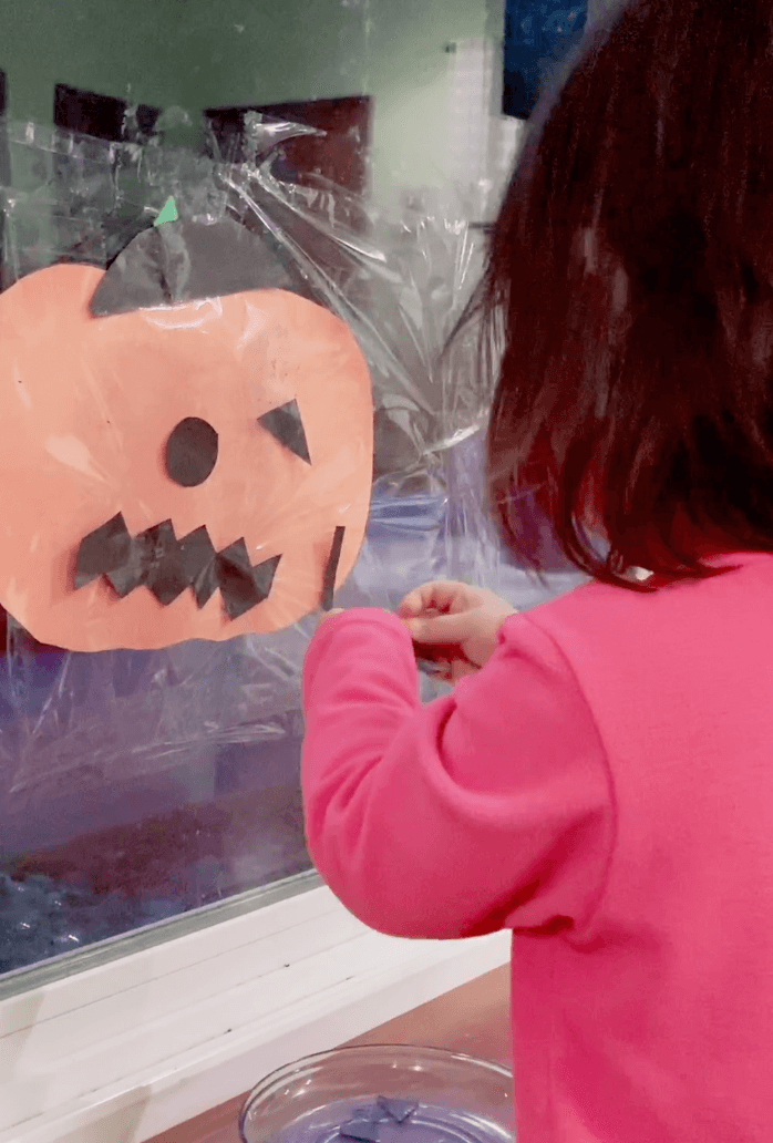 Window Pumpkin Sticky Decor