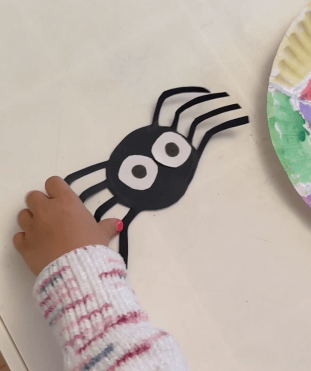 Rainbow Paper Plate Spider Web