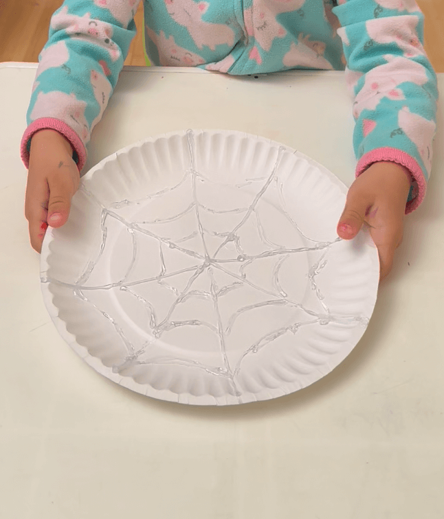 Rainbow Paper Plate Spider Web