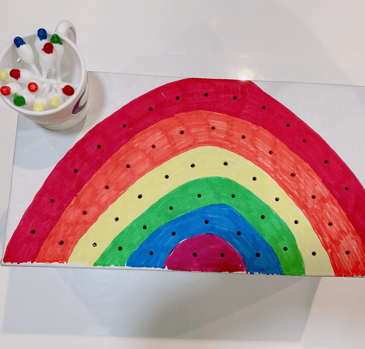 Rainbow Q-Tip Color Match