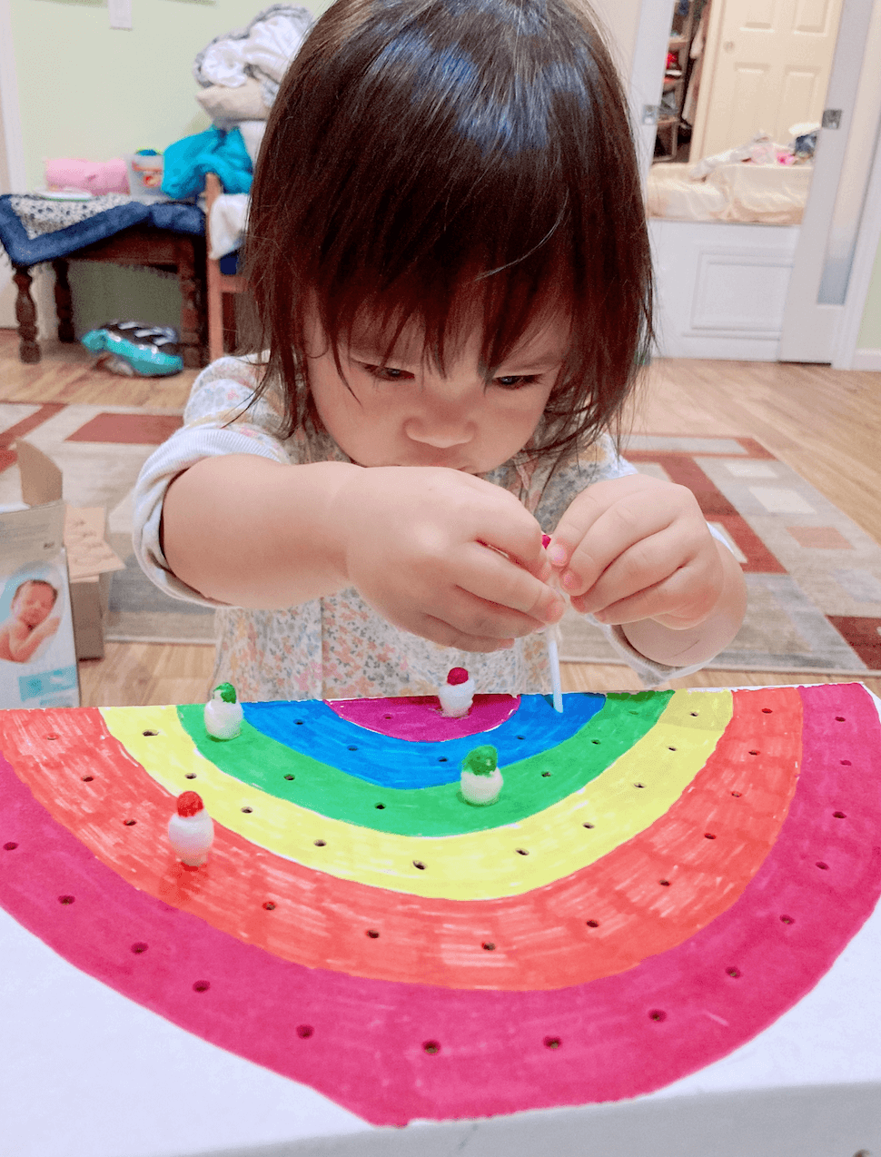 Rainbow Q-Tip Color Match