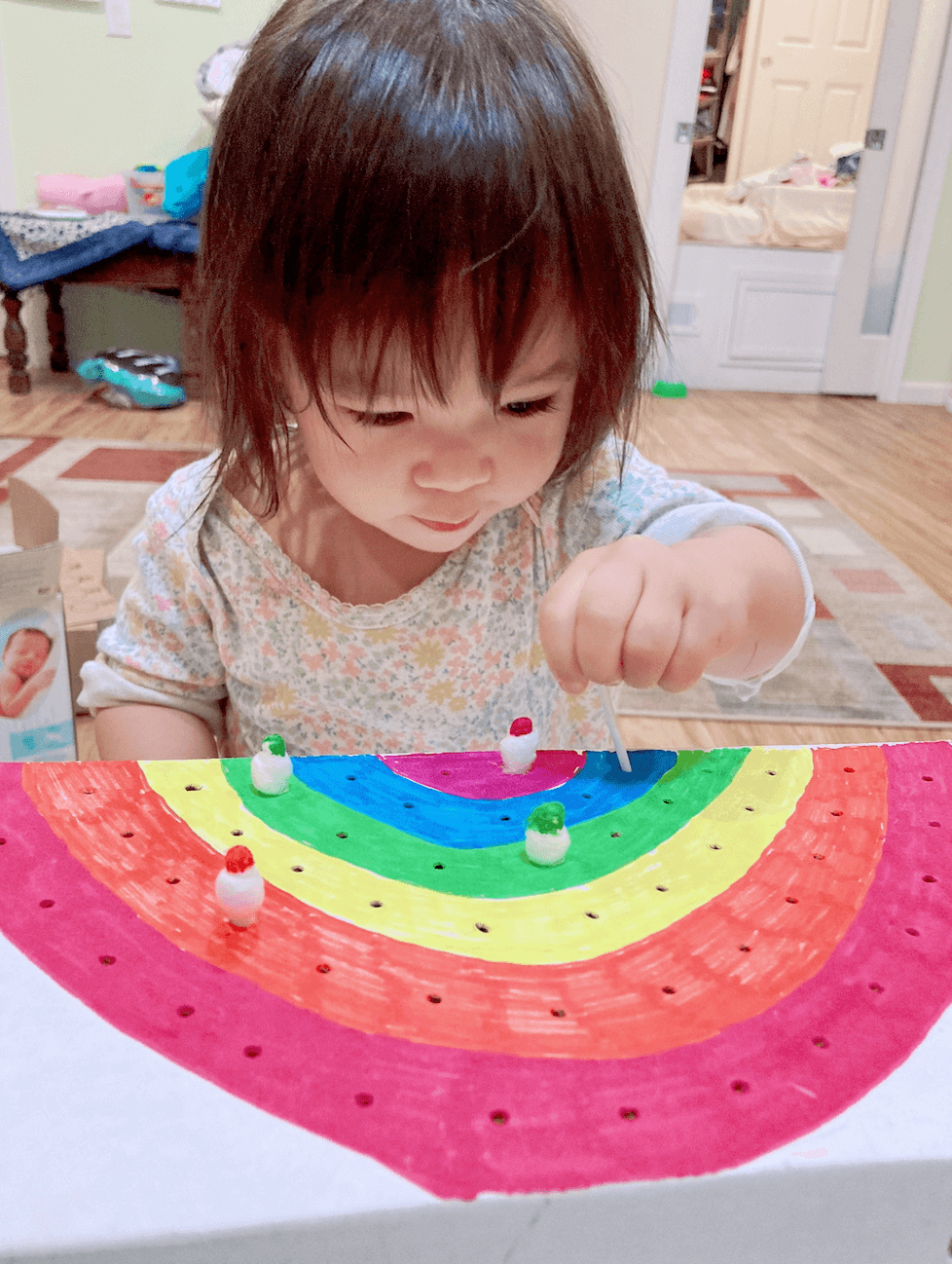 Rainbow Q-Tip Color Match